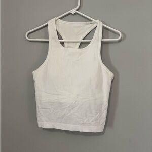 Lululemon Athletica Eb to Street White Cropped Tank Top